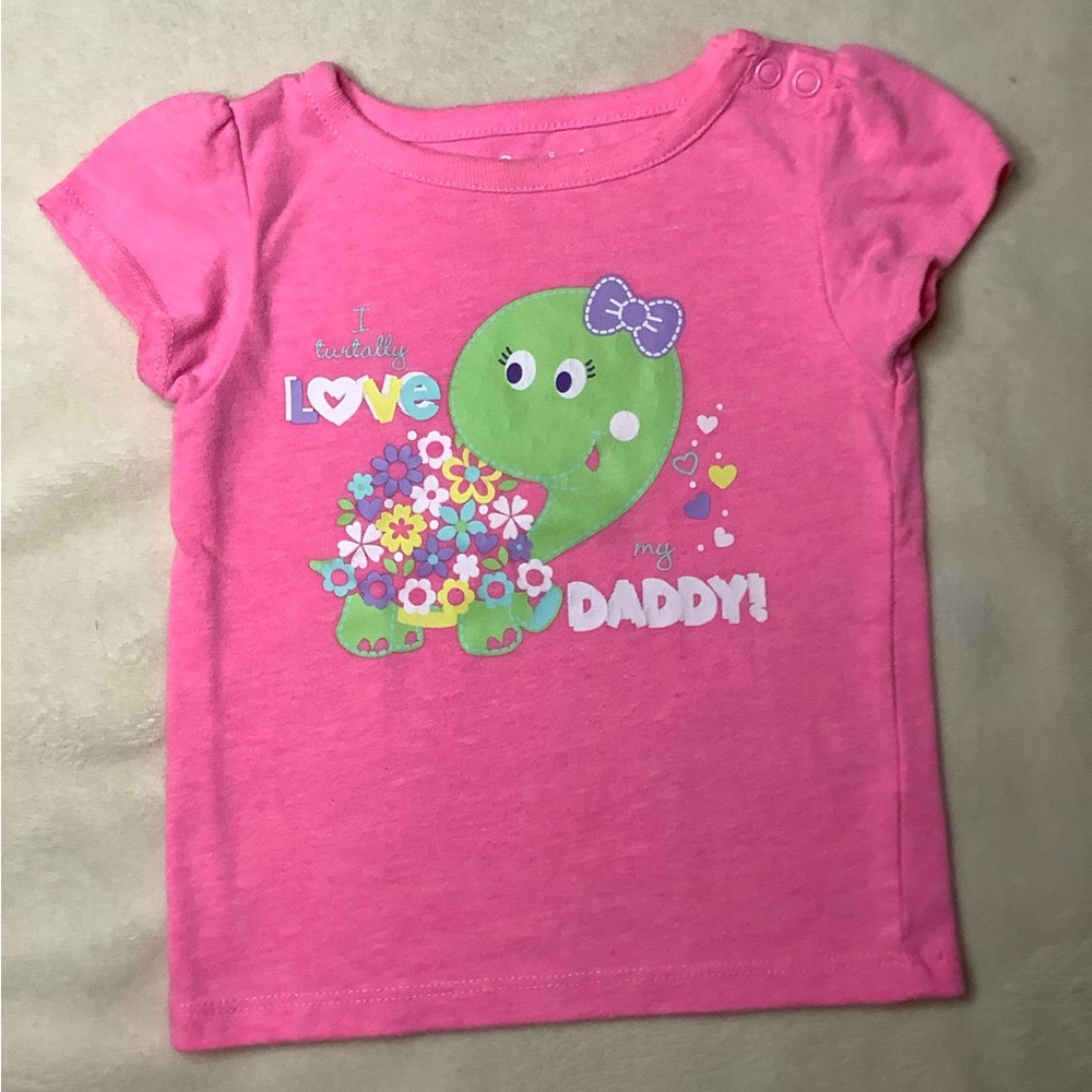 Garanimals Pink Short Sleeve Tee I love daddy  6 Months to 9 Months 6M to 9M